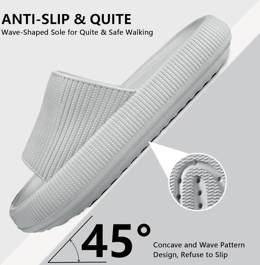 Badslippers voor en originele wolken antislip zachte
