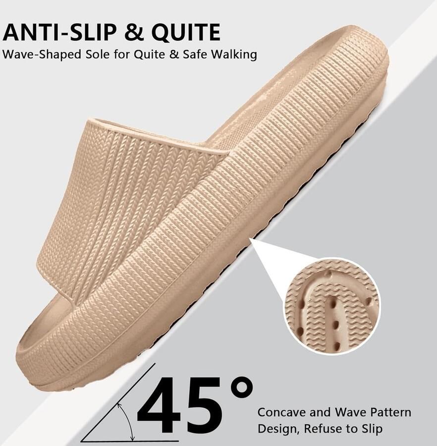 Badslippers voor en originele wolken antislip zachte