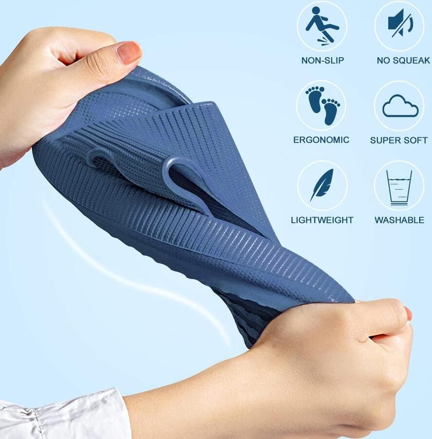 Badslippers voor van EVA-kunststof super zachte slipvaste slippers voor wolkenschoenen dikke zool badsandalen gezellige slippers zomerpantoffels