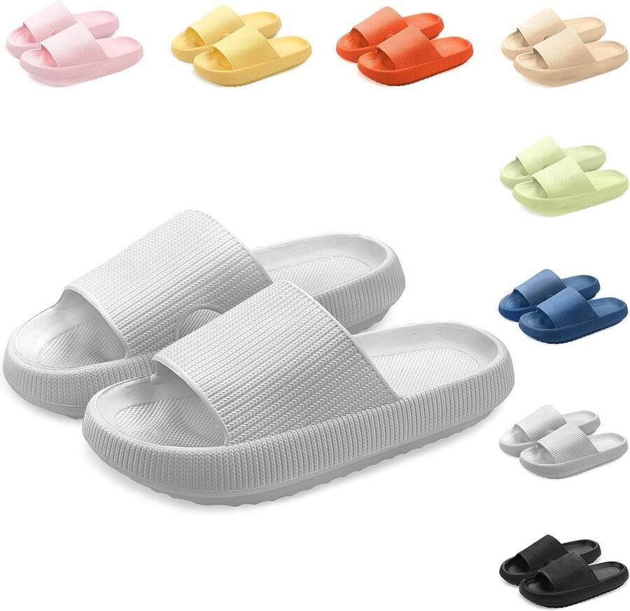 Badslippers voor van EVA-kunststof super zachte slipvaste slippers voor wolkenschoenen dikke zool badsandalen gezellige slippers zomerpantoffels