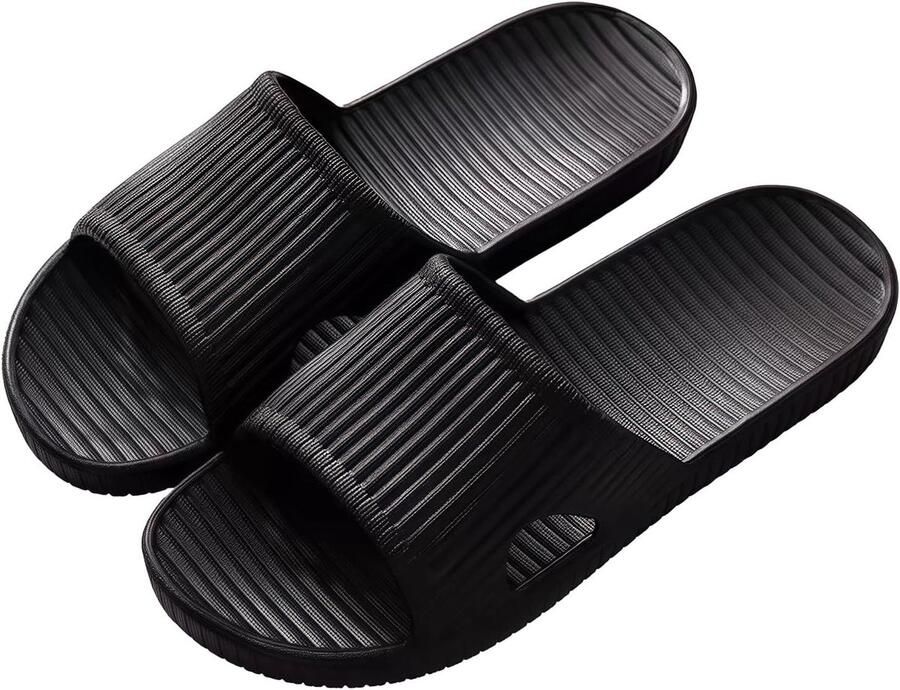 Badslippers Zwart 44 45 EU Antislip EVA Slippers voor Thuis en Zwembad