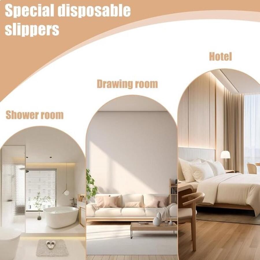 Badstof Pantoffels Set van 24 Voor Hotel Woonkamer Spa Uniseks Thuisgebruik met Antislipzool Comfortabele Slippers met 5mm Dikte