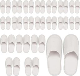 Badstof Slippers Gastenpantoffels Hotelslippers Voeten Ontspannen Duurzame EVA zolen 20 paar Wit