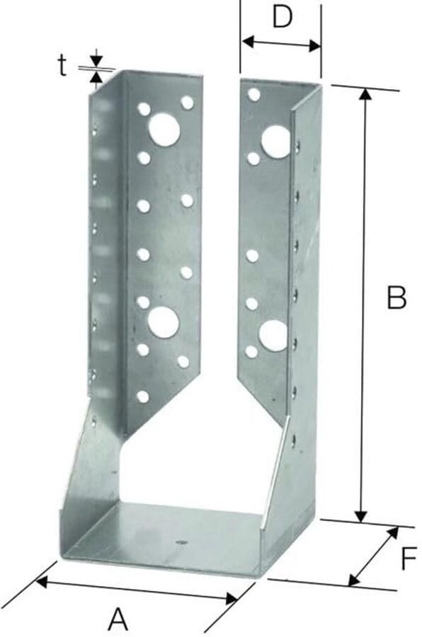 Balkschoen 100 mm x 100 mm thermisch verzinkt met goedkeuring