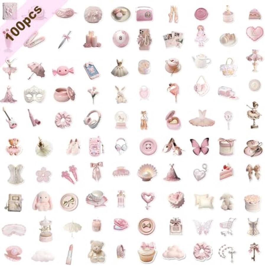 Ballerina Aufkleberset Waterdichte Ballett Stickers 100 Stuks