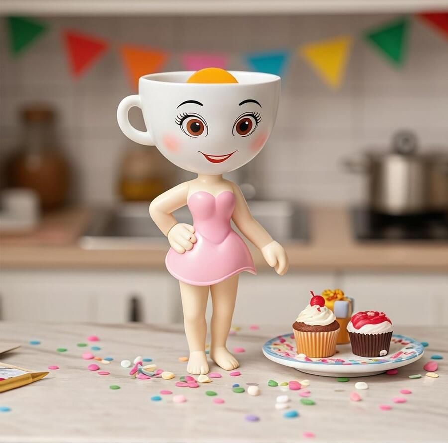 Ballerina Cappuccino Figurine Brain Red Speelgoed Verzamelobject voor Thuis en Kantoor Grappige Decoratie Hoog Perfect voor Cadeaus en Verzamelingen