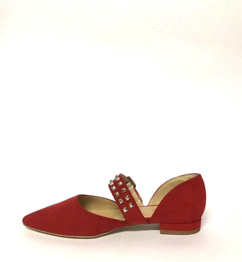 Ballerina lace leather red black Red ShopVlot