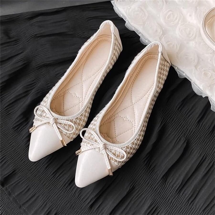 Ballerina Schoenen Dames Elegante Flats Slip On Puntige Teen Casual Sportief Comfortabele Ballerina's EU Platte Schoenen