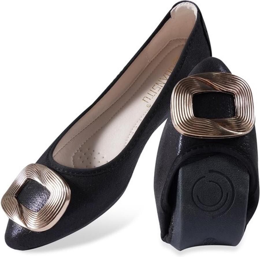 Ballerina's met strassteentjes Opvouwbaar Antislip Lichtgewicht Ademend Comfortabele instappers Platte Schoenen