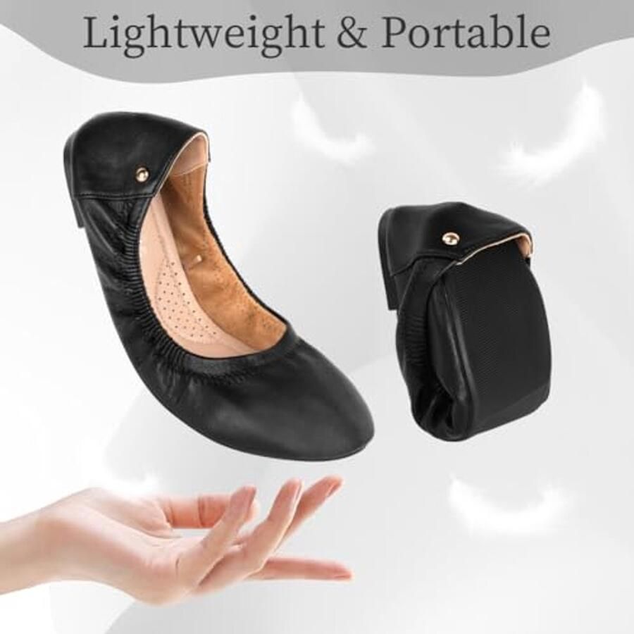 Ballerina's Voor Dames Circulair Ademend Materiaal Lichtgewicht en Opvouwbaar