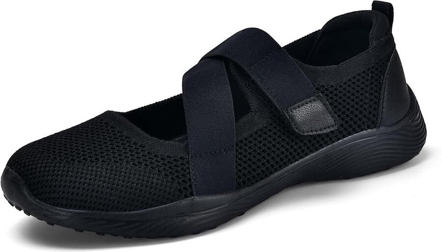 Ballerina's voor dames comfortabele slippers mocassins slip-on wandelschoenen met voetboogondersteuning lichte mesh platte schoenen trainers voor vrije tijd outdoor fitness