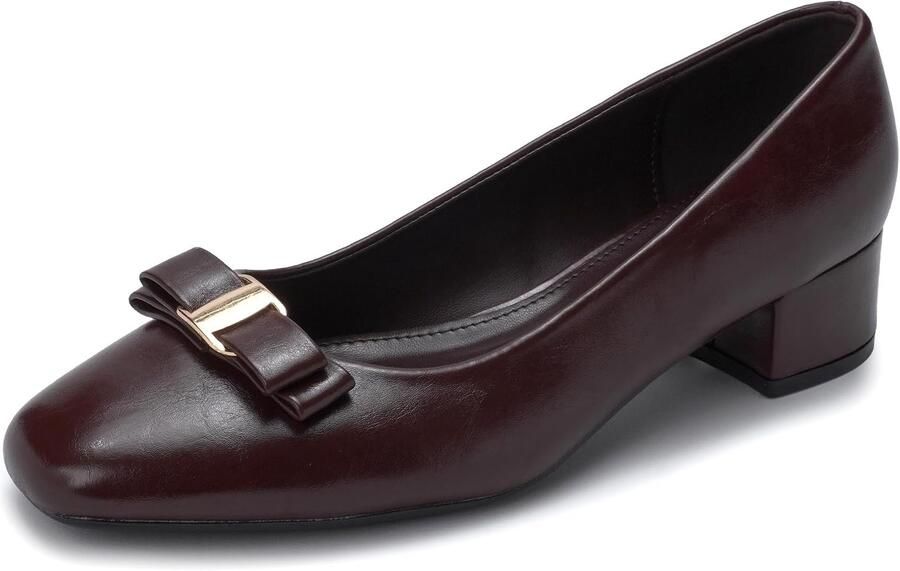 Ballerina's voor dames met strik blokhak van