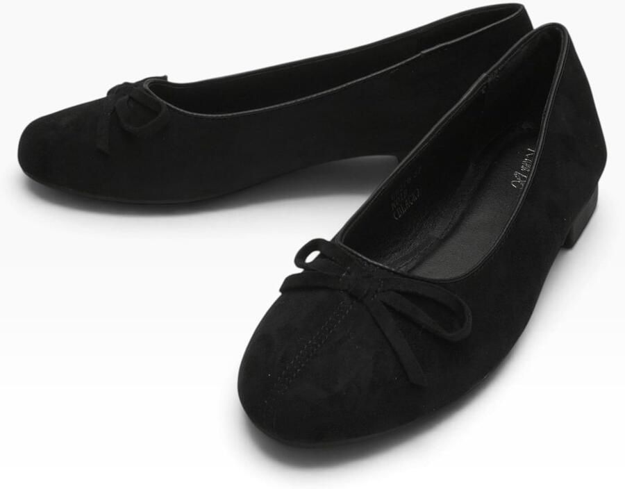 Ballerina's voor dames plat met strik ronde neus gesloten