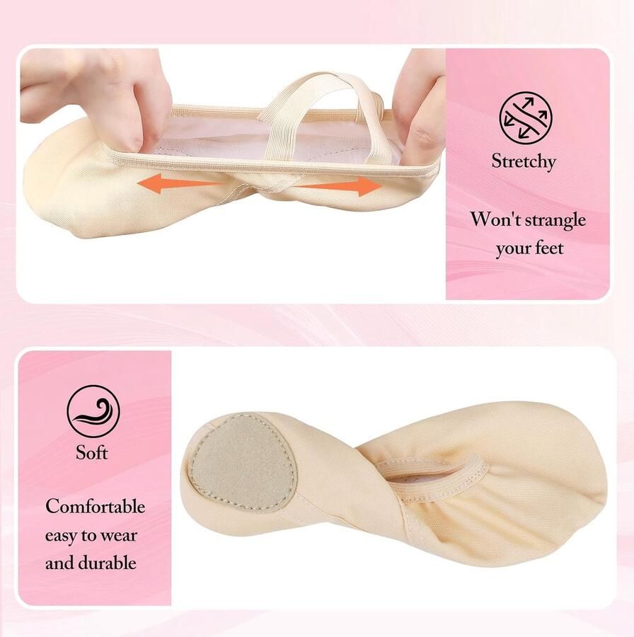 Ballet Schoenen Canvas Ballet Slipper Lederen Split Zool Gymnastiek Dnace Platte Schoenen voor Vrouwen Kinderen Volwassenen