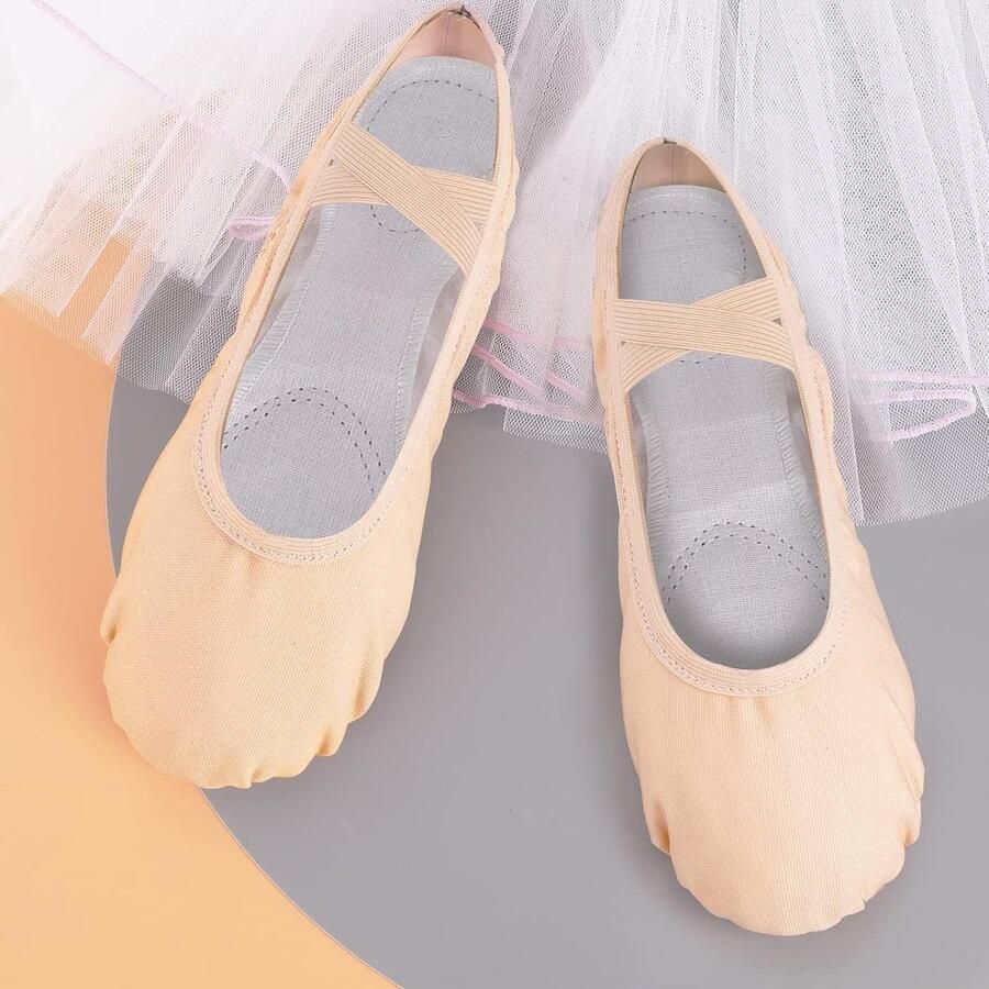 Meisjes Ballet Schoenen Canvas Ballet Slipper Lederen Split Zool Gymnastiek Dnace Platte Schoenen voor Vrouwen Kinderen Volwassenen