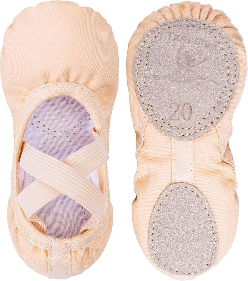 Ballet schoenen meisjes dansschoenen lichtroze leren zool ideaal voor balletles ShopVlot