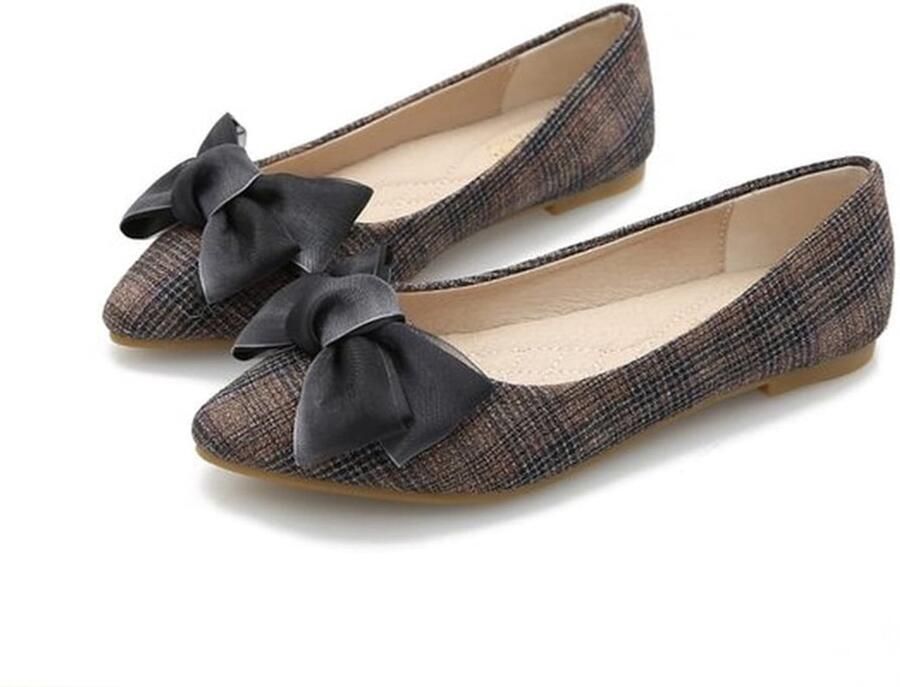 Ballet Schoenen Memory Foam Kussen Comfortabel en Elegant Zwart Dames Casual Ballerina's Slip-On