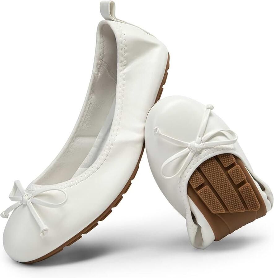 Balletflats voor dames ballerina's voor dames wit