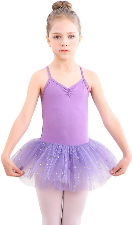 Balletkleding voor kinderen tutu balletjurk meisjes katoen balletpak dansbody dansjurk met rok