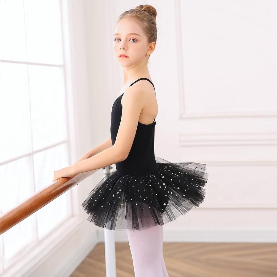 Balletkleding voor kinderen: Tutu balletjurk meisjes katoen dansbody en dansjurk met rok voor optimale bewegingsvrijheid
