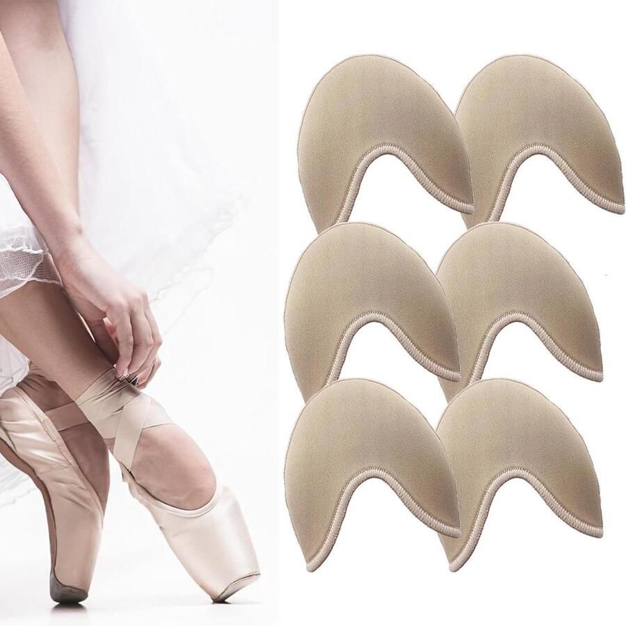 Balletkussens Voetpijnverlichting Ademend Beige Dansaccessoires Geschikt voor Ballerina Vrouwen en Meisjes