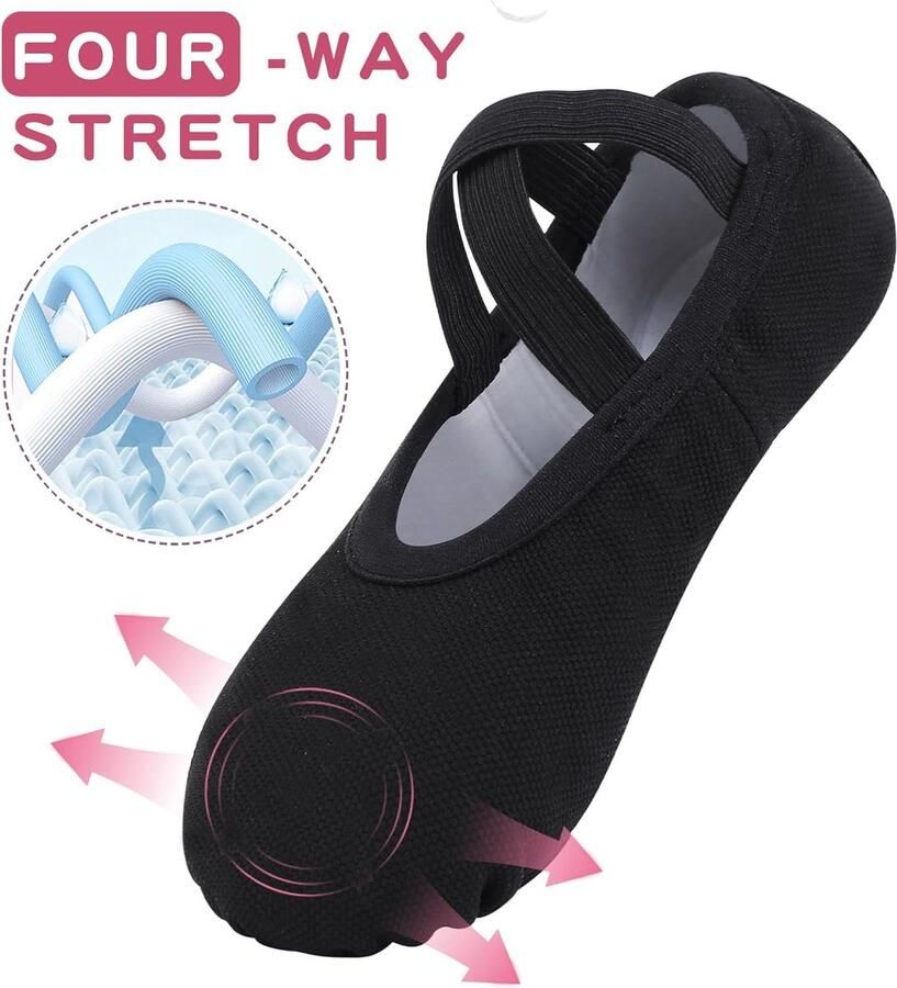 Balletschoen voor Meisjes Elastisch Balletschoenen voor Gesplitste Zool Dansschoenen voor Meisjes en Dames