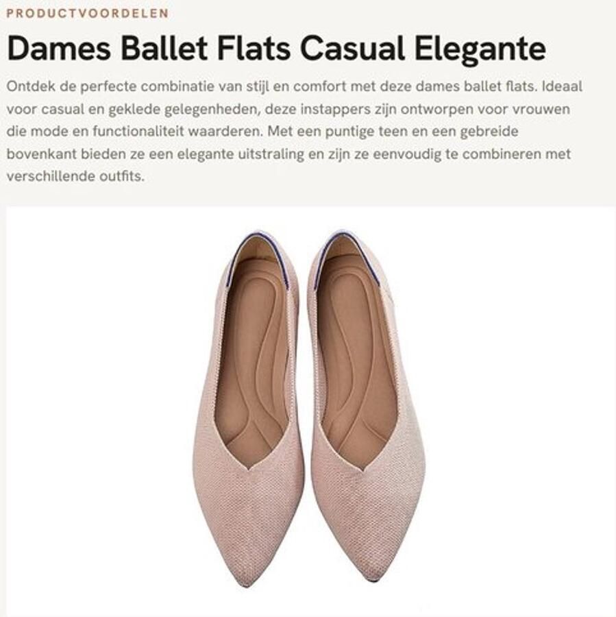 Balletschoenen Comfortabele Instappers Platte Schoenen Casual Balletpakje Gekleed Schattig Kleuren Puntige Teen Flat Shoes