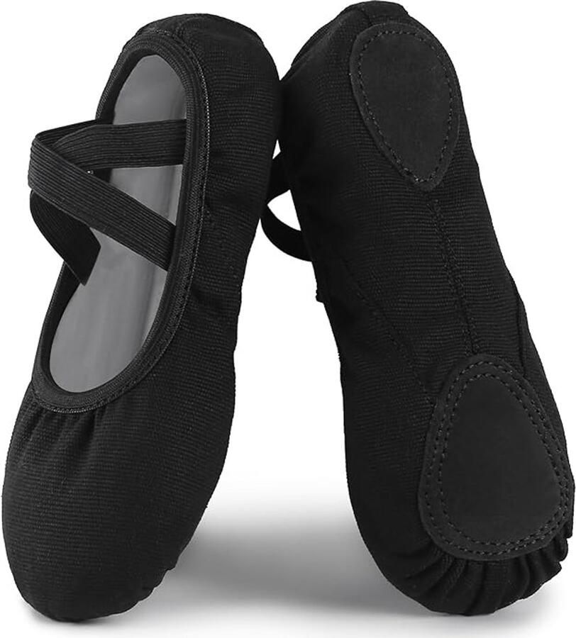 Balletschoenen Dames 1 Paar Balletschoenen Voor Meisjes Dansschoenen Balletschoentjes Voor Kinderen Geschikt Voor Ballet Yoga & Thuis Zwart