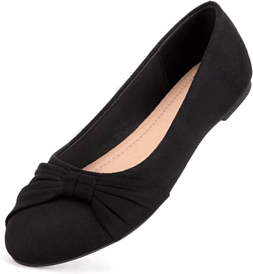 Balletschoenen dames 36-41 faux suede strikdetail elegant en comfortabel ShopVlot