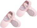 Balletschoenen dames Balletschoenen Voor Meisjes Balletslippers Zonder Veters Stretch canvas Zachte PU Leren Dansschoenen Met Antislip Zool Geschikt Voor Ballet Yoga & Thuis Roze - Roze