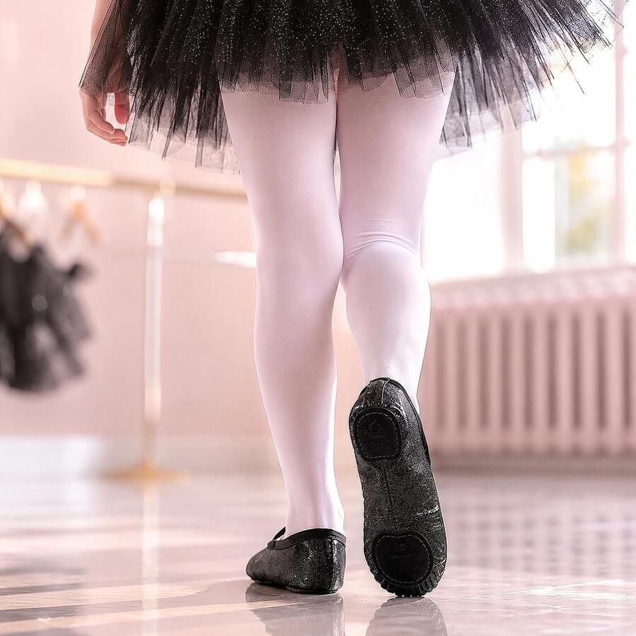 Balletschoenen Glitter Splitzool Leren Zool Dansschoenen Kinderen Comfortabel Ademend Antislip Ballerina's Peuter Kleuter voor Balletles Dansvoorstelling Turnen