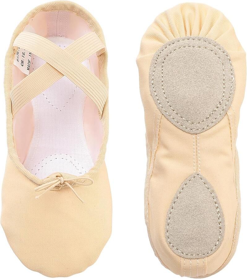 Balletschoenen meisjes balletschoenen dames dansschoenen gedeelde leren zool voor kleine kinderen dames roze zwart beige