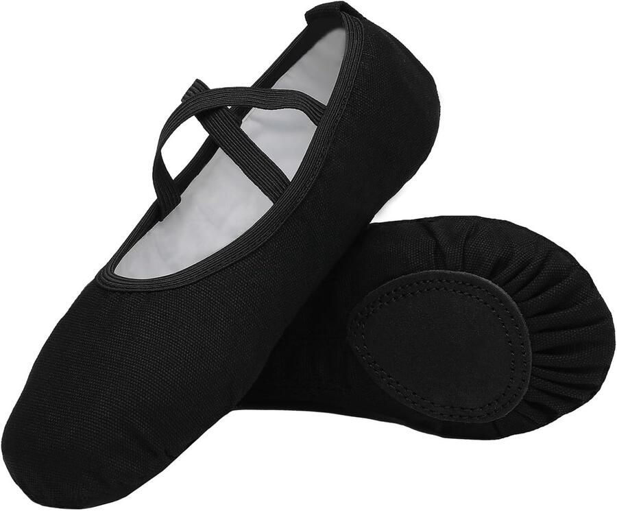 Balletschoenen meisjes canvas dansschoenen comfortabele pasvorm ideaal voor ballet SnelShoppen