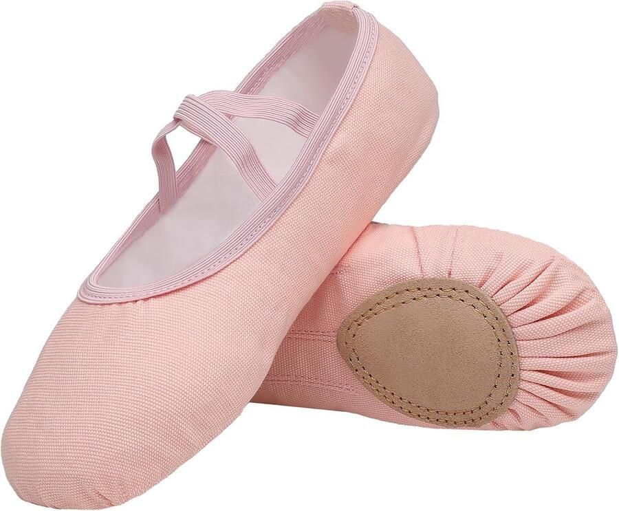 Balletschoenen meisjes Canvas Voor dans en gymnastiek Flexibele pasvorm ShopVlot