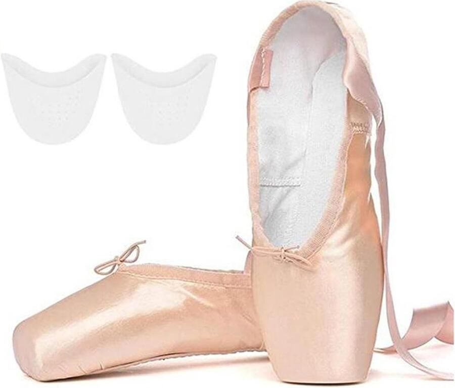 Balletschoenen meisjes Professioneel Met genaaide band en siliconen teenpads Ideaal voor dans ShopVlot