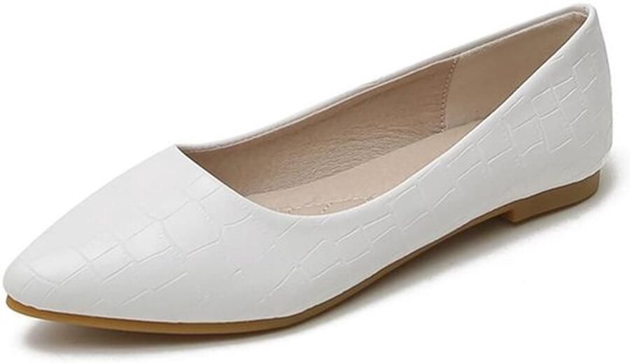 Balletschoenen Platte Hak Ballerina Schoenen Casual Mode Slip-on Comfortabele Spliting Grid Dames Flats