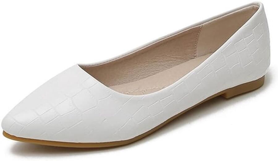Balletschoenen Platte Slip-On Ballerina Schoenen Casual Mode Puntige Teen Comfortabele Splitsing Grid Balletschoenen
