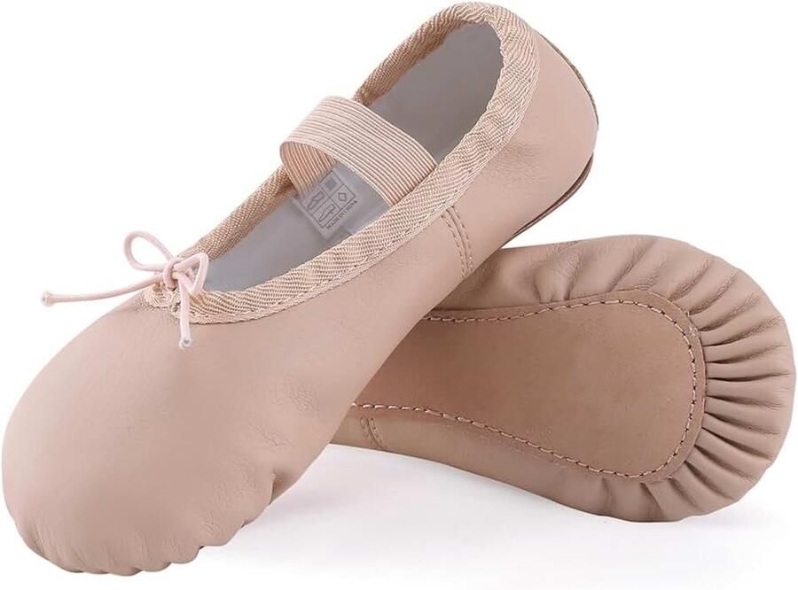 Balletschoenen van leer balletschoenen meisjes dansschoenen voor dames gymnastiekschoen met hele leren zool voor kinderen en volwassenen