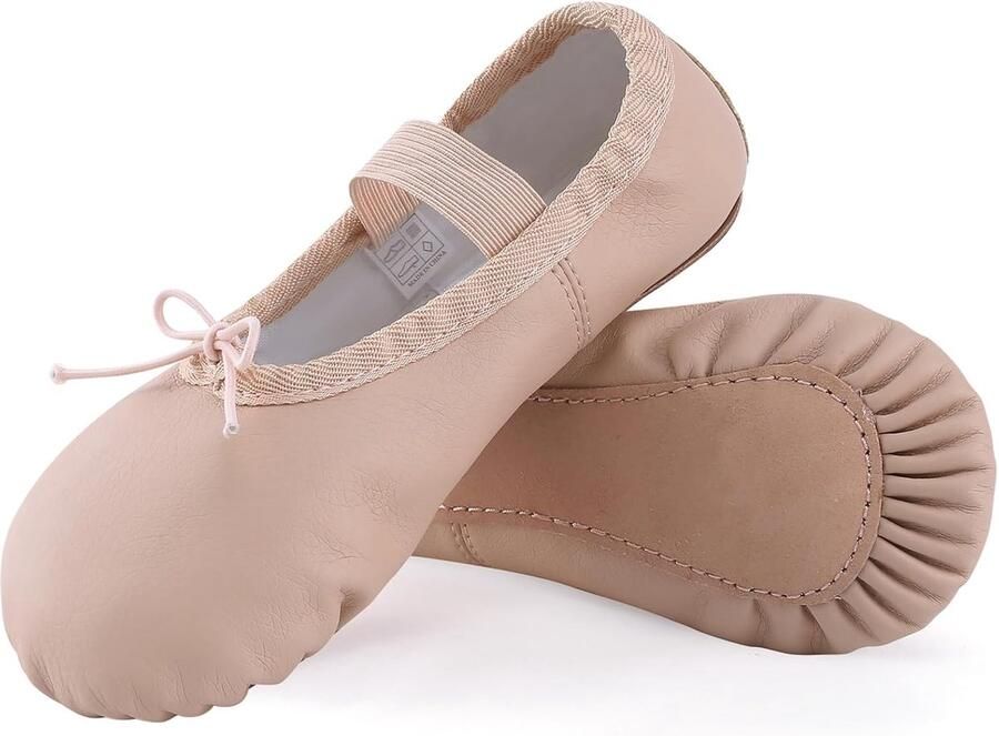 Balletschoenen van leer balletschoenen meisjes dansschoenen voor dames gymnastiekschoen met hele leren zool voor kinderen en volwassenen