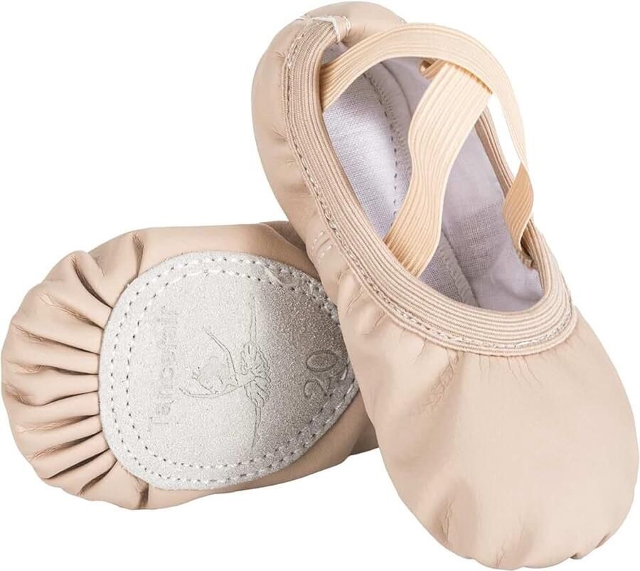 Balletschoenen van leer voor meisjes en dames ballerina's dansschoenen leer met gedeelde zool gymnastiekschoen voor ballet