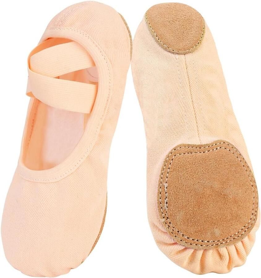 Balletschoenen voor Dames en Meisjes in Beige Comfortabele Dansschoenen Flexibel en Lichtgewicht