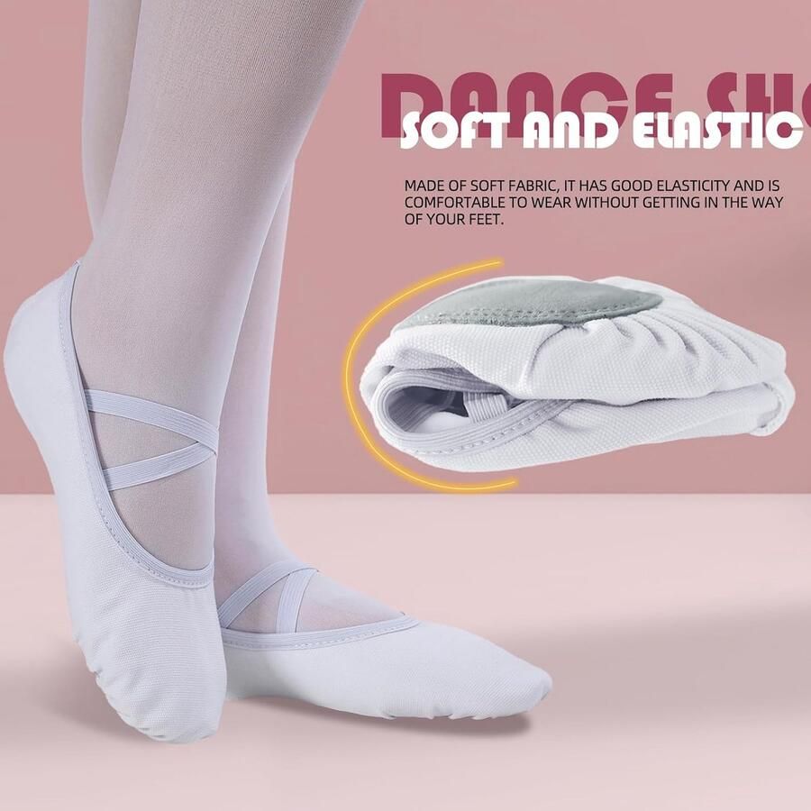 Balletschoenen voor meisjes Canvas Dansschoenen Dames Gymnastiek Gedeelde zool