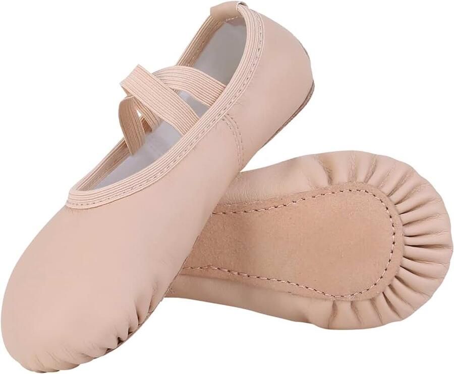 Balletschoenen voor Meisjes Dames PU-Leer Dansschoenen 22-43 EU met Volledige Zool Kinderen Volwassenen Gymnastiek