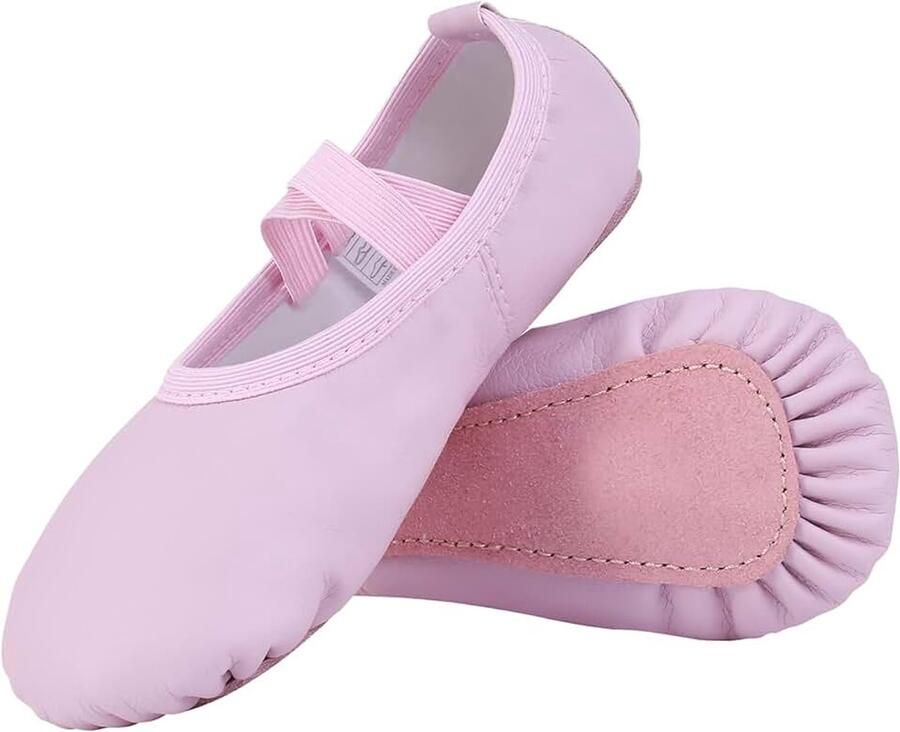 Balletschoenen voor Meisjes Dames PU-Leer Dansschoenen 22-43 EU met Volledige Zool Kinderen Volwassenen Gymnastiek
