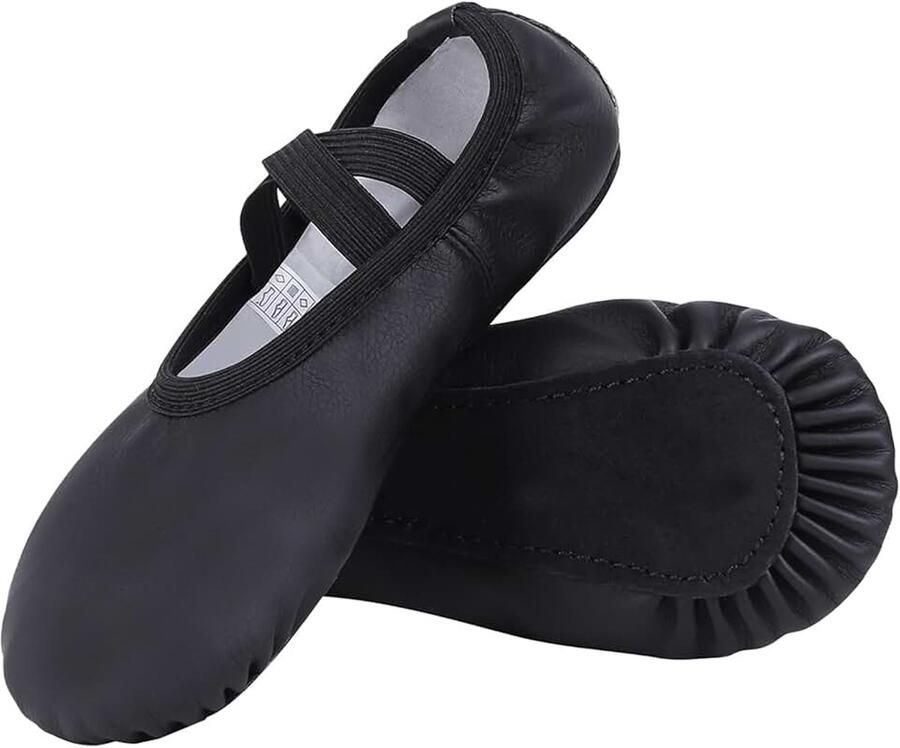 Balletschoenen voor Meisjes Dames PU-Leer Dansschoenen 22-43 EU met Volledige Zool Kinderen Volwassenen Gymnastiek