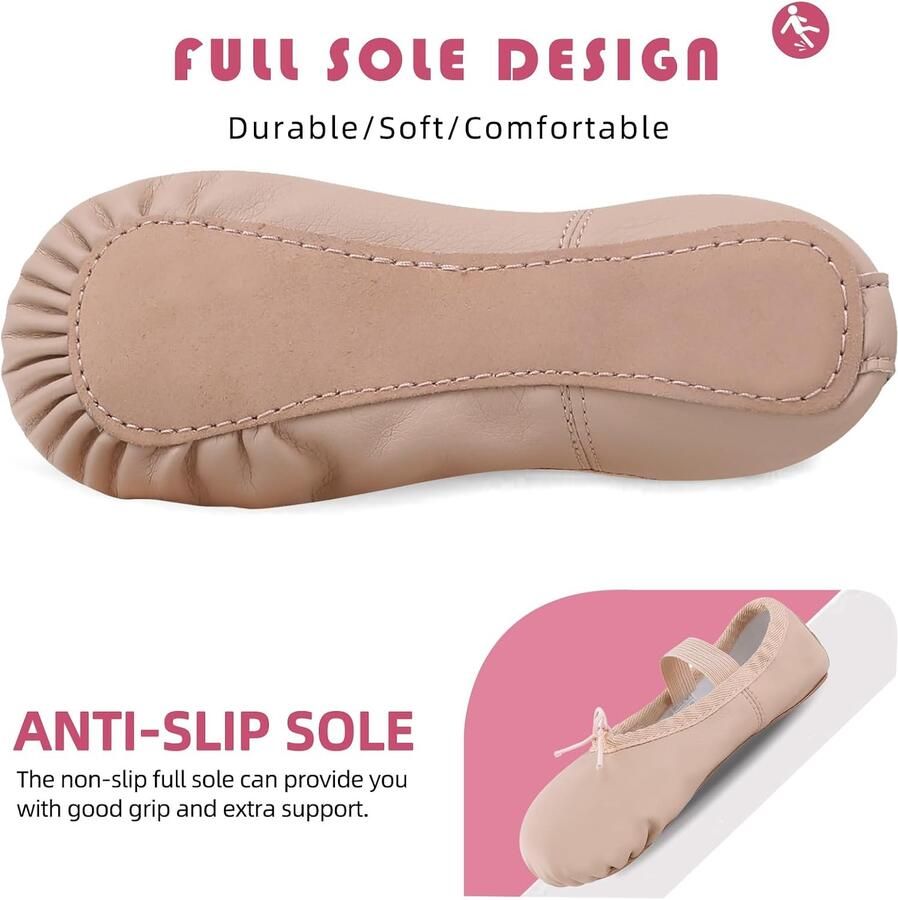 Balletschoenen voor Meisjes Dansschoenen voor Dames Kinder Beige