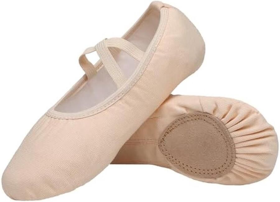 Balletschoenen voor Meisjes en Dames Dansschoenen in Canvas voor Gymnastiek )