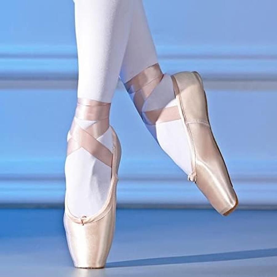 Balletschoenen voor meisjes en dames roze satijn kant koeienleer zool dansschoenen balletschoenen