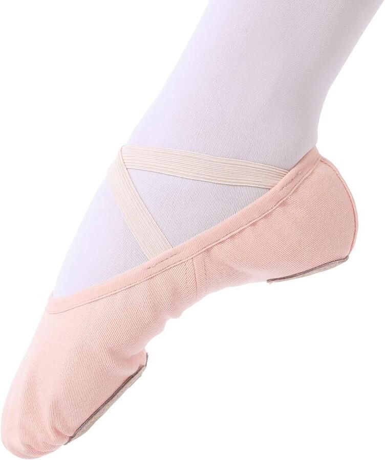 Balletschoenen van canvas voor meisjes en dames halfpunt roze EU Perfect voor danslessen en optredens