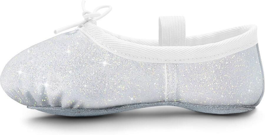 Balletschoenen voor meisjes glitter balletdansschoenen leren dansplaatsen met volledige zool balletdansschoenen voor kinderen peuter voor dansprestaties gymnastiek